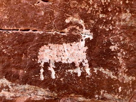 Petroglyph, Painted Stone — photograph by Randy Polito