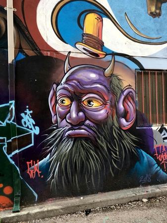 The Purple Devil, Mural — photograph by Randall Polito