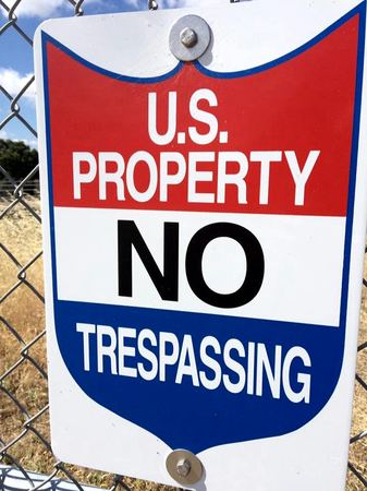 No Trespassing, U.S. Property — photograph by Randall Polito
