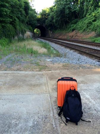Luggage, Trackside — photograph by Randy Polito