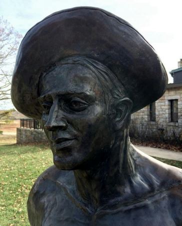 Bust in Bronze, Wide-Brimmed Hat — photograph by Randall Polito