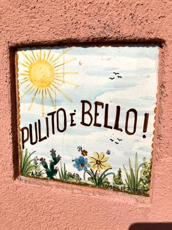 Pulito e Bello, Painted Tile — photograph by Randall Polito