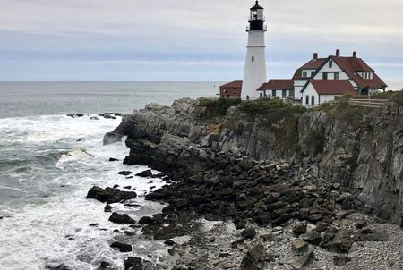 Lighthouse on the Point — photograph by Randall Polito