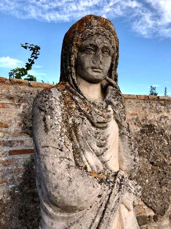 Draped Figure, Ancient Ruins — photograph by Randy Polito
