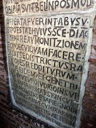 Latin Inscription, Ancient Tablet — photograph by Randy Polito