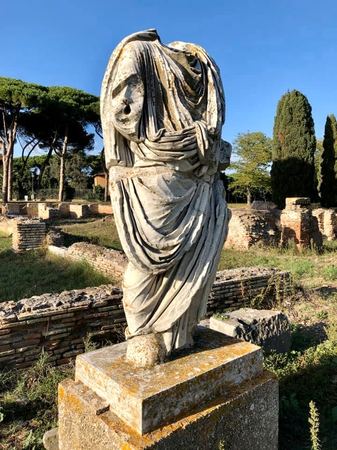 Draped Statue, Roman Ruins — photograph by Randall Polito
