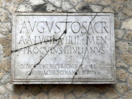 Augusto Sacr, Stone Inscription — photograph by Randy Polito