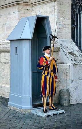 The Swiss Guard, Sentry Box — photograph by Randy Polito