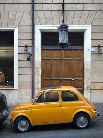 The Orange Fiat, Roman Doorway — photograph by Randall Polito