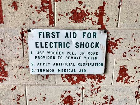 First Aid for Electric Shock — photograph by Randy Polito