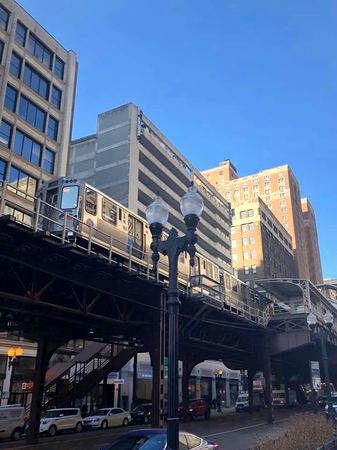 The Elevated Train, City Street — photograph by Randy Polito