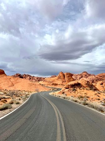 Winding Road, Valley of Fire — photograph by Randy Polito