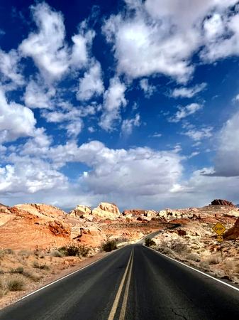 Desert Highway, Valley of Fire — photograph by Randall Polito