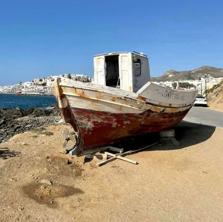 The Red Boat, Coastal Shore — photograph by Randall Polito
