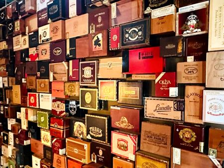 Cigar Box Wall, Study in Labels — photograph by Randall Polito