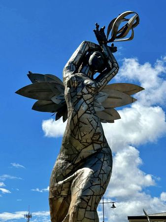 Metal Angel, Blue Sky — photograph by Randall Polito