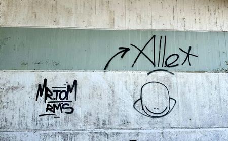 Allex, Wall Tags — photograph by Randy Polito