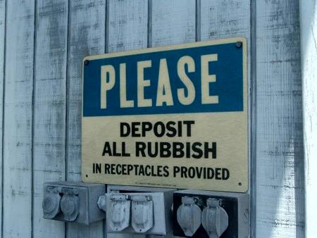 Please Deposit All Rubbish — photograph by Randy Polito