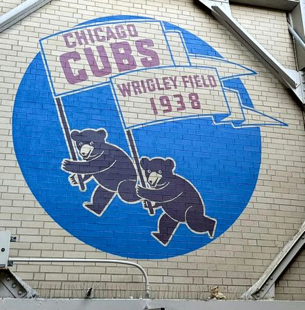 Chicago Cubs, Wrigley Field Mural — photograph by Randall Polito