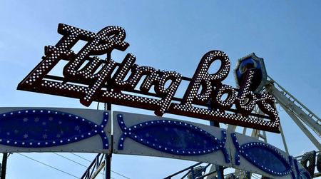 The Flying Bobs, Carnival Sign — photograph by Randall Polito