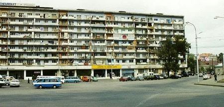 Apartment Block, City Street — photograph by Randy Polito