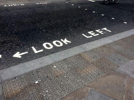 Look Left, Road Marking — photograph by Randall Polito