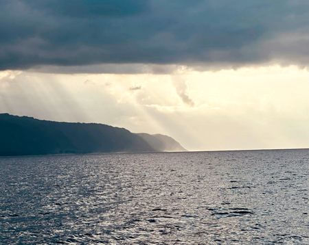 Grey Sea, Overcast Sky — photograph by Randy Polito
