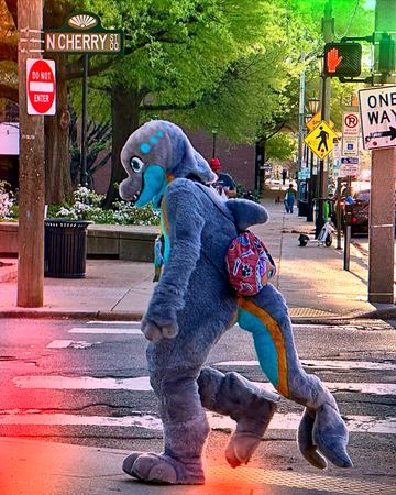 The Blue Dragon, City Street — photograph by Randy Polito