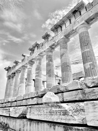 The Parthenon, Monochrome — photograph by Randy Polito
