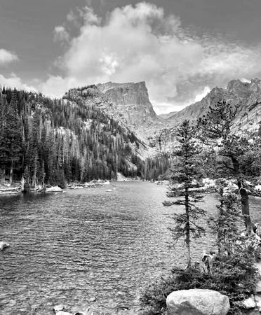 Mountain Lake, Study in Grey — photograph by Randall Polito