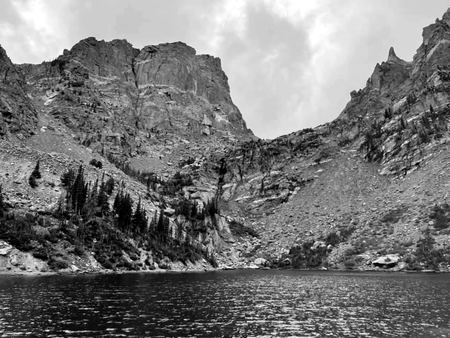 Jagged Peak, Alpine Lake — photograph by Randall Polito