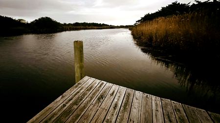 The Dock Post, Marsh Dusk — photograph by Randall Polito