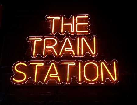 The Train Station, Neon Sign — photograph by Randy Polito