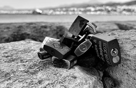 Love Locks, Monochrome — photograph by Randy Polito