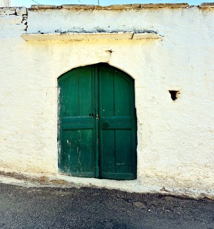 The Green Doors, Whitewashed Wall — photograph by Randy Polito