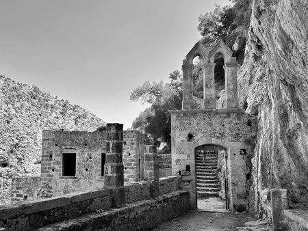 Stone Ruins, Monochrome — photograph by Randall Polito