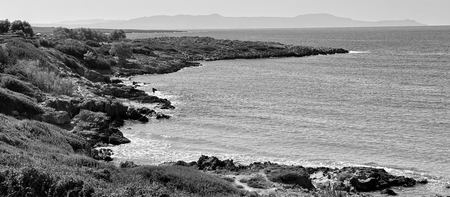 Coastal Cove, Monochrome — photograph by Randall Polito