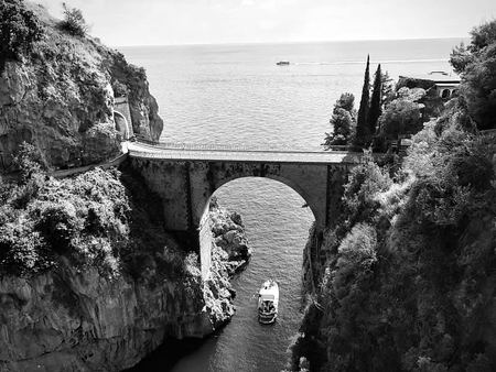 The Coastal Bridge, Monochrome — photograph by Randy Polito
