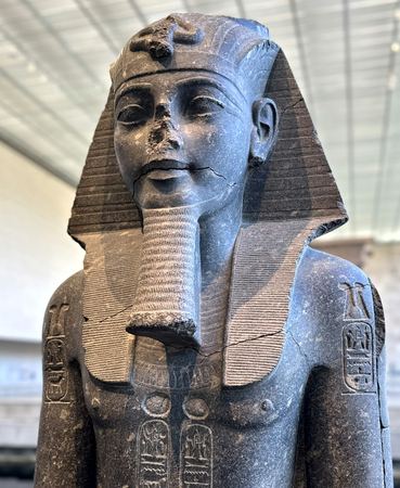 Pharaoh, Stone Statue — photograph by Randy Polito