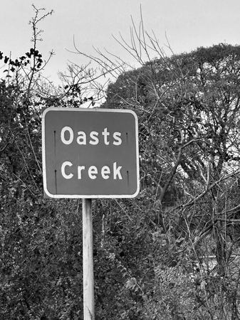 Oasts Creek, Roadside Marker — photograph by Randy Polito