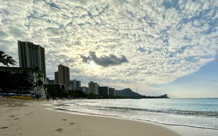 Waikiki, Diamond Head View — photograph by Randy Polito