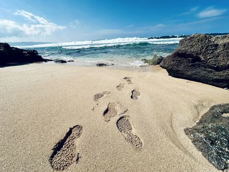 Footprints in the Sand — photograph by Randall Polito