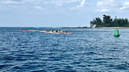 Outrigger Canoe, Open Water — photograph by Randall Polito