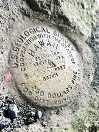 United States Geological Survey Marker, Hawaii — photograph by Randall Polito