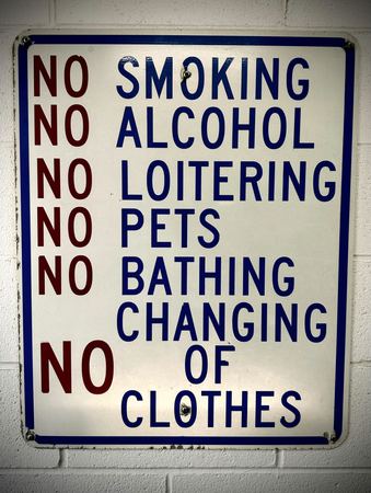 House Rules, Painted Sign — photograph by Randy Polito