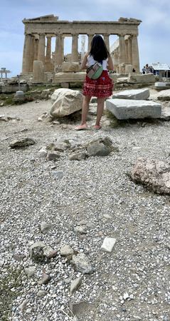 Figure at the Parthenon — photograph by Randy Polito