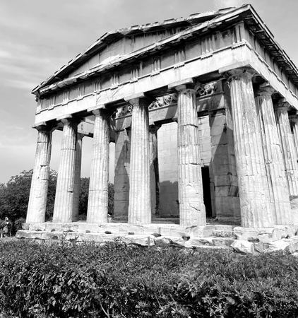 Temple of Hephaestus, Monochrome — photograph by Randall Polito