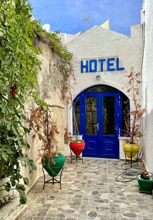 The Blue Door, Hotel Courtyard — photograph by Randy Polito