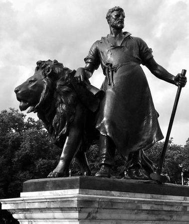 Man and Lion, War Memorial — photograph by Randall Polito