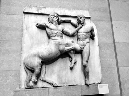 Centaur Battle, Stone Relief — photograph by Randall Polito